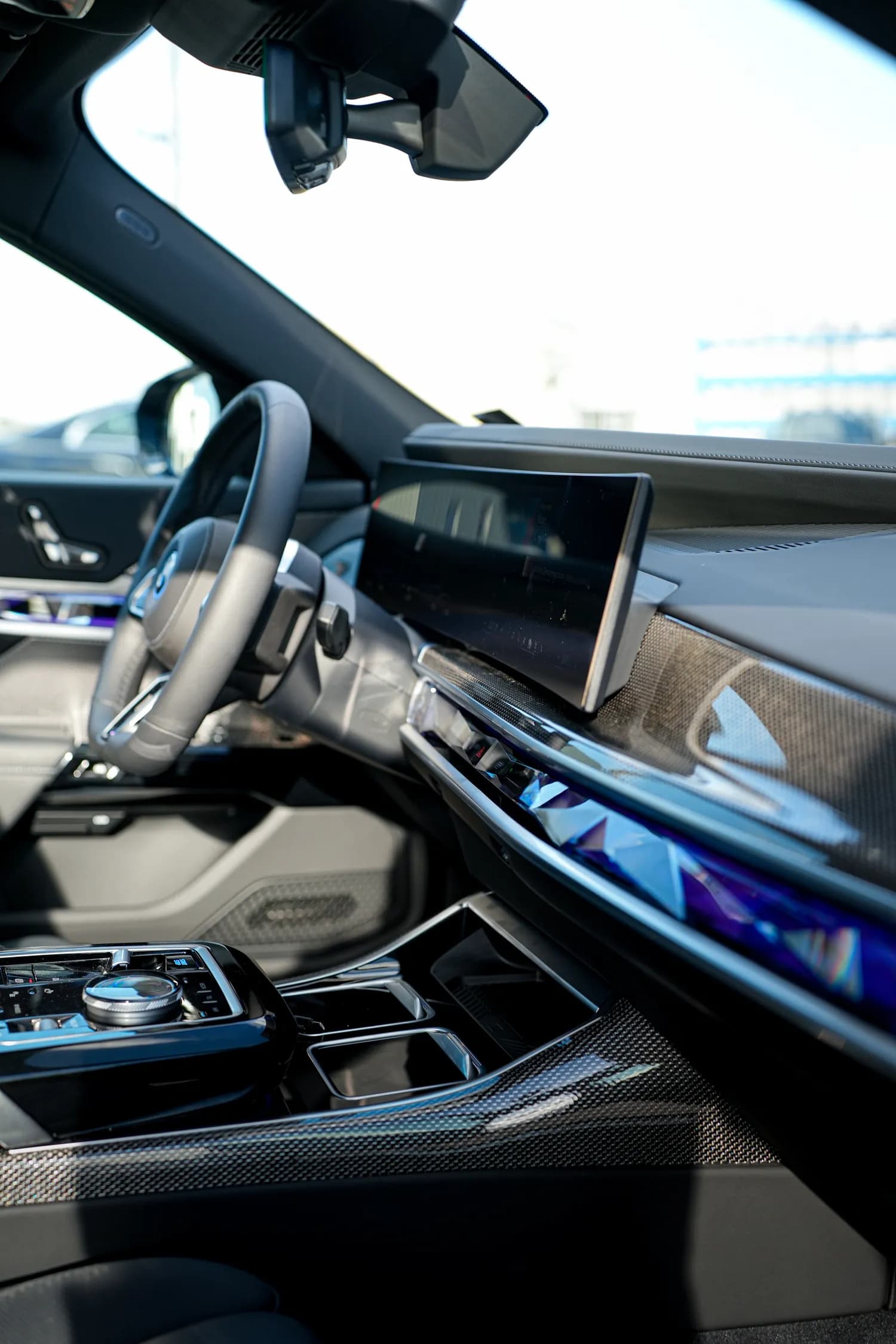 BMW 7 Series, rear console detail