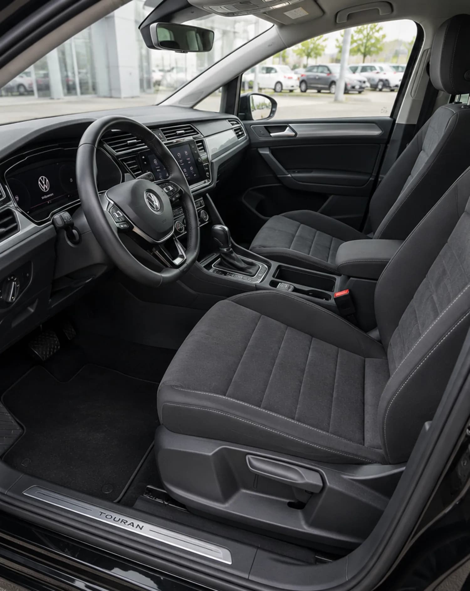 Mini Van cabin, dashboard and steering wheel