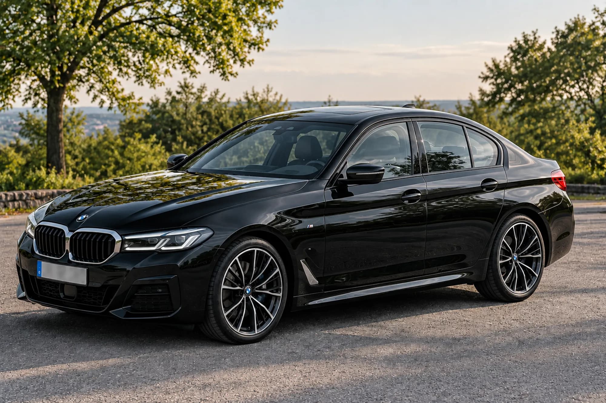 BMW 5 Series saloon, front three-quarter view